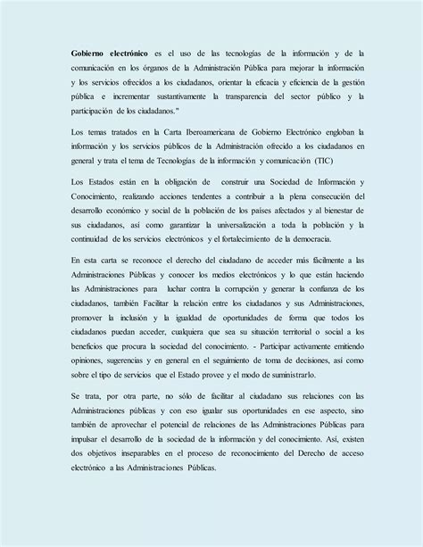 CARTA IBEROAMERICANA DE GOBIERNO ELECTRONICO PDF