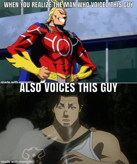 Discover the surprising voice similarities between Yami and All Might