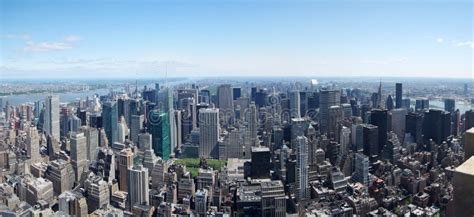 New York City Skyline Panorama Manhattan Midtown Stock Image Image Of