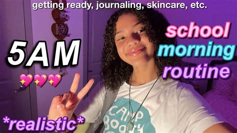 5am School Morning Routine🤍 Grwm Journal Skincare More Youtube