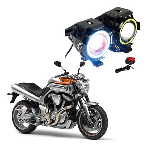 Farol De Milha Angel Eye U Mini Para Moto Mt Cc