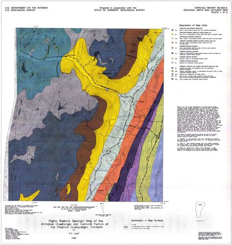 Bedrock Historical Maps Arlington Cartography Vermont World Map