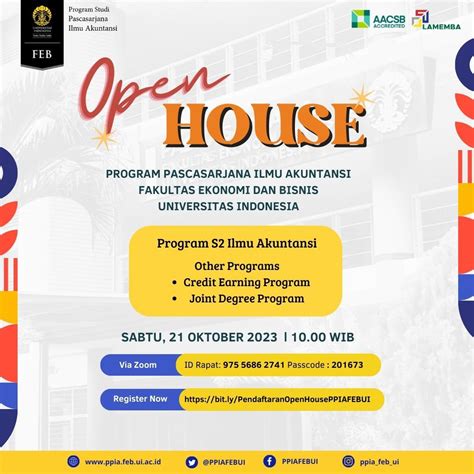 Open House Ppia Feb Ui Program Pascasarjana Ilmu Akuntansi Fakultas