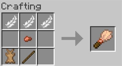 Crafting recipe for archeology brush : r/minecraftsuggestions