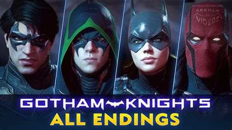 Gotham Knights All Characters Endings And Final Boss Fights 4K 60fps