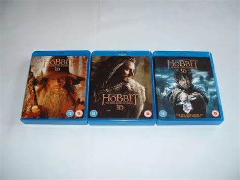 The Hobbit Trilogy 3d Blu Ray Collection Set Incls 2d Blue Movie Film