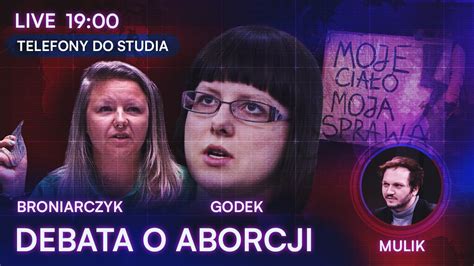 EMOCJE W STUDIU DEBATA O ABORCJI KAJA GODEK I NATALIA BRONIARCZYK L