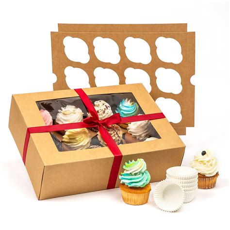 Buy Smirly Cupcake Boxes 24 Count Disposable Cupcake Containers 24