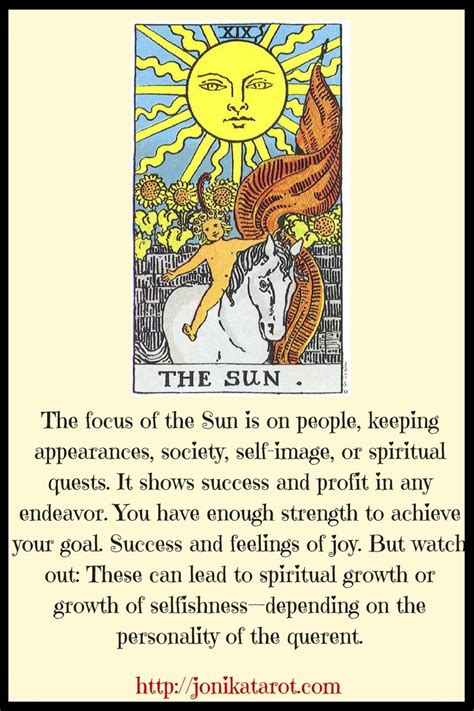 √ The Sun Tarot Meaning Reversed / Sun Tarot Card Meanings Biddy Tarot / The person must learn ...