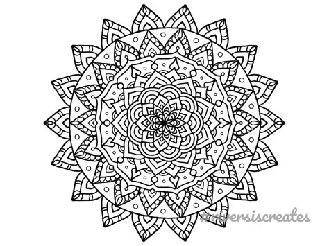 Sun Mandala Printable Coloring Page - Etsy