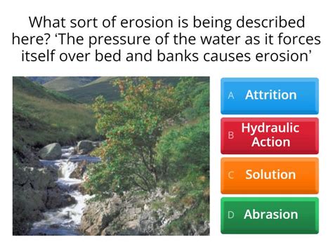 River Erosion Processes - Quiz