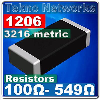 1206 3216 Metric SMD SMT Resistors 100pcs Range 100 549 Ohm