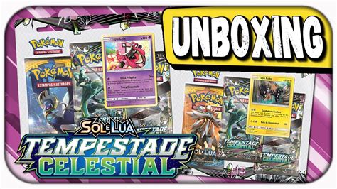 UNBOXING PROMOÇÃO Triple Pack Tempestade Celestial Pokémon TCG