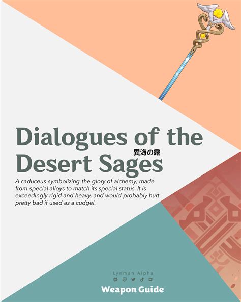 Dialogues Of The Desert Sages Genshin Impact Weapon Guide [version 4 5] Genshin Impact Hoyolab