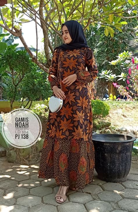 Rp145 000 Gamis Batik Balon Motif Sogan Mat Full Batik Katun Halus