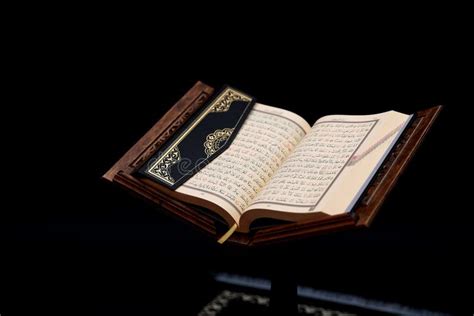 Islamic Holy Book Quran On Wood Carving Rahle With Rosary Beads And