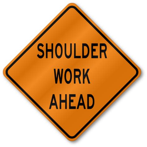 Shoulder Work Ahead, Roll Up Mesh Traffic Sign, Corner Pockets, Official | TR06RUW37