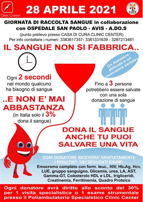 Giornata Di Donazione Del Sangue Clinic Center