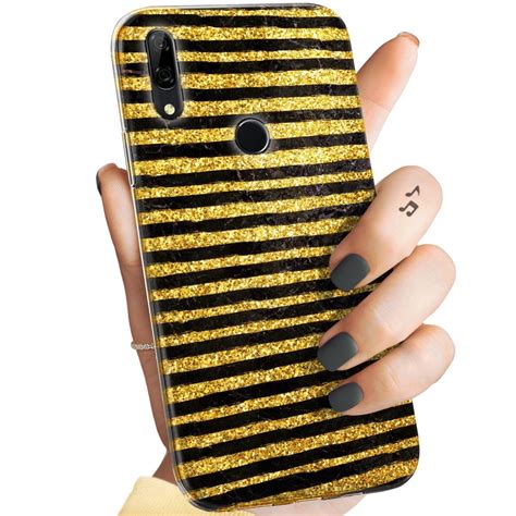 ETUI DO HUAWEI P SMART Z WZORY ZŁOTO GOLD RICH OBUDOWA POKROWIEC CASE