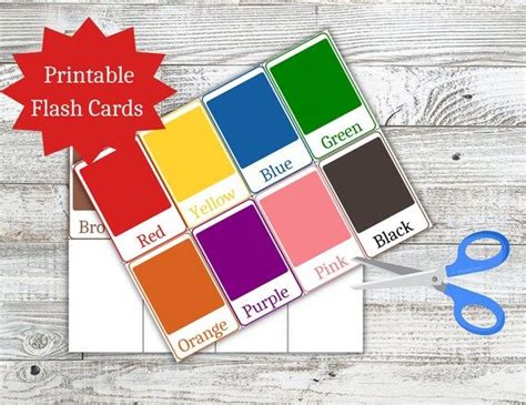 Color Names Flashcards / Flash Cards Printable / Homeschool - Etsy ...