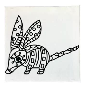 Lienzo Alebrije Armadillo Listo Para Pintar Con Bastidor