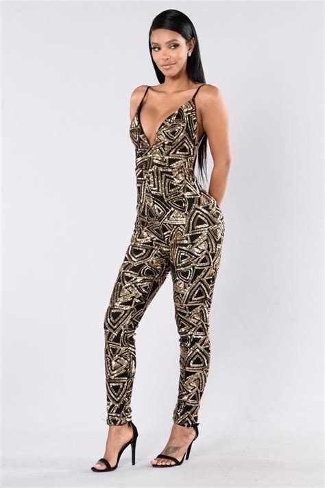 Love Money Party Jumpsuit Black Gold Jumpsuit Party Girls Night