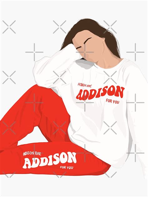 Addison Rae Tiktok Sticker For Sale By Hayleymeyer Redbubble