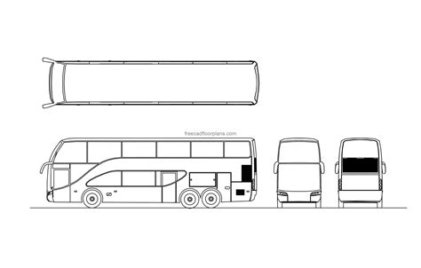 Double Decker Bus - Free CAD Drawings