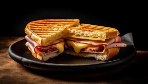 Premium Ai Image Freshness On A Plate Grilled Meat Toasted Bread