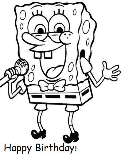 My Family Fun - Spongebob Birthday Coloring Pages You say it's your ...