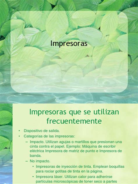 Dispositivos de Salida Impresoras | PDF | Impresora (Computación) | Color