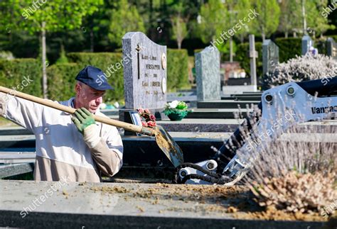 Gravedigger Digging Grave Deceased Before Burial Editorial Stock Photo - Stock Image | Shutterstock