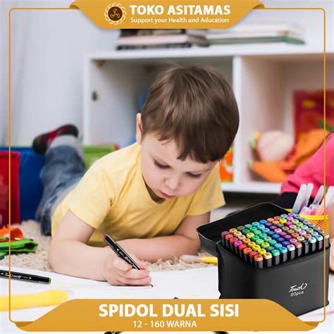 Jual Spidol Warna Dua Sisi Pen Marker Color Fine Art Brush Alat