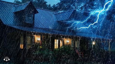 Sono Rápido em 3 Minutos Som de Chuva Forte e Trovão Intenso em um