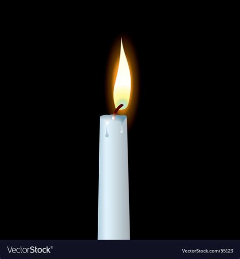 White candle Royalty Free Vector Image - VectorStock