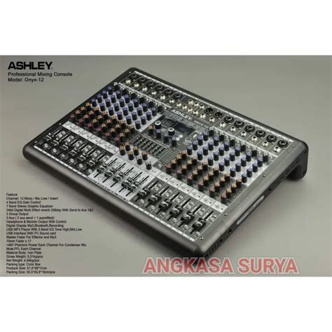 Mixer Ashley Onyx Onyx Original Channel Model Terbaru Fitur