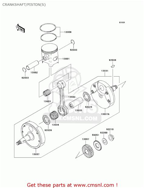 Kawasaki Kx R F Kx Usa Canada Crankshaft Piston S Buy