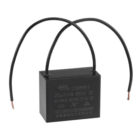 Buy Sourcing Ceiling Fan Capacitor CBB61 20uF 250V AC 2 Wires