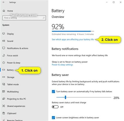 Optimize Battery Life On Windows 10 Pc Tutorials