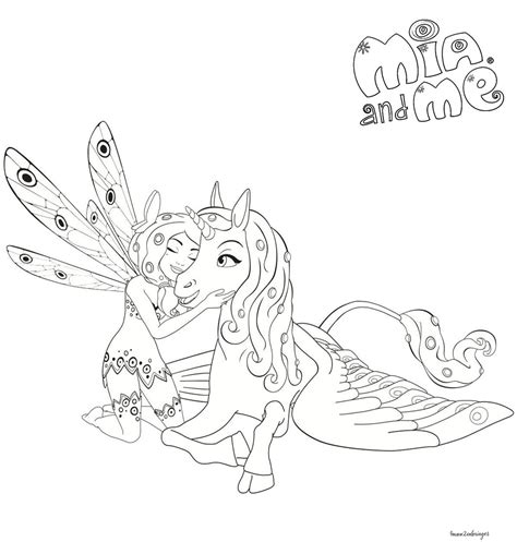 Coloriage De Mia Et Onchao Personnage De La Serie Mia Et Moi