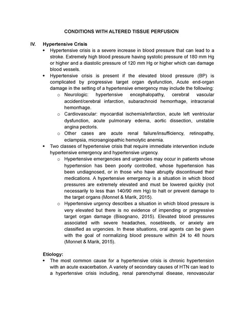 PART 12 Conditions WITH Altered Tissue Perfusion CONDITIONS WITH