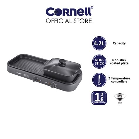 Cornell In Grill Steamboat Non Stick Coating Plate Hot Pot BBQ Set CCG EL DT Shopee