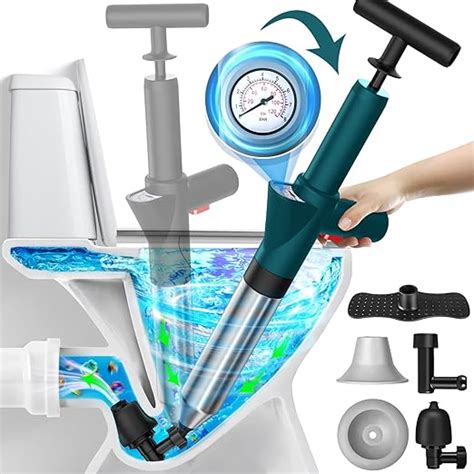 Toilet Plunger High Pressure Air Drain Blaster Gun With