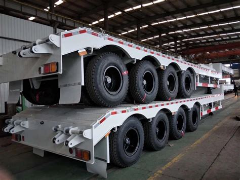 Single Axle Heavy Duty Construction Low Bed Semi Trailer from China ...