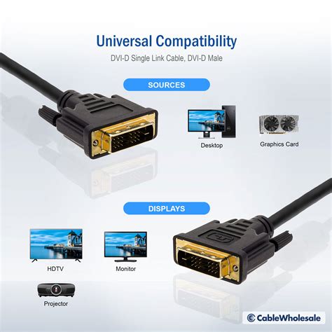 1 meter DVI-D Single Link Video Cable, 1080p