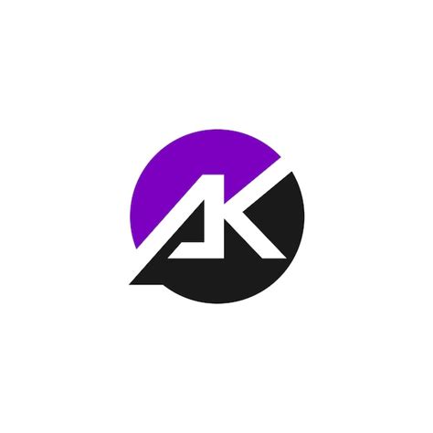 Ak modernes anfängliches monogramm logo design Premium Vektor