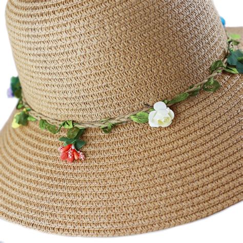 Womens Floppy Summer Sun Beach Wide Brim Straw Hat Ebay