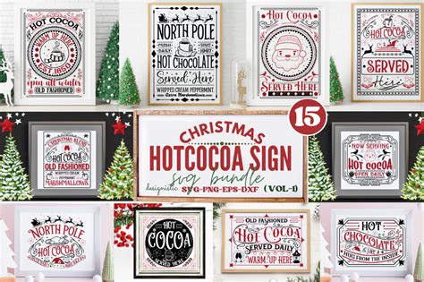 Christmas Hot Cocoa Sign Bundle Christmas Hot Cocoa SVG By DESIGNS DARK TheHungryJPEG