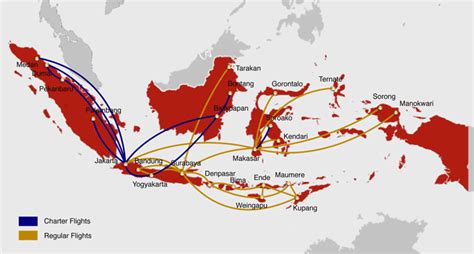 Pelita Air Service route map