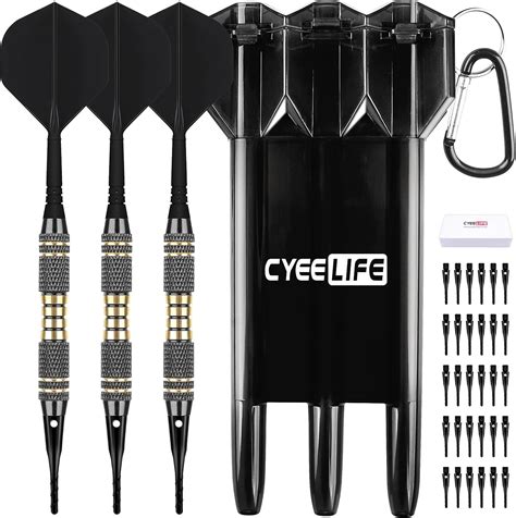 CyeeLife Fléchettes professionnelles à pointe souple en plastique 18